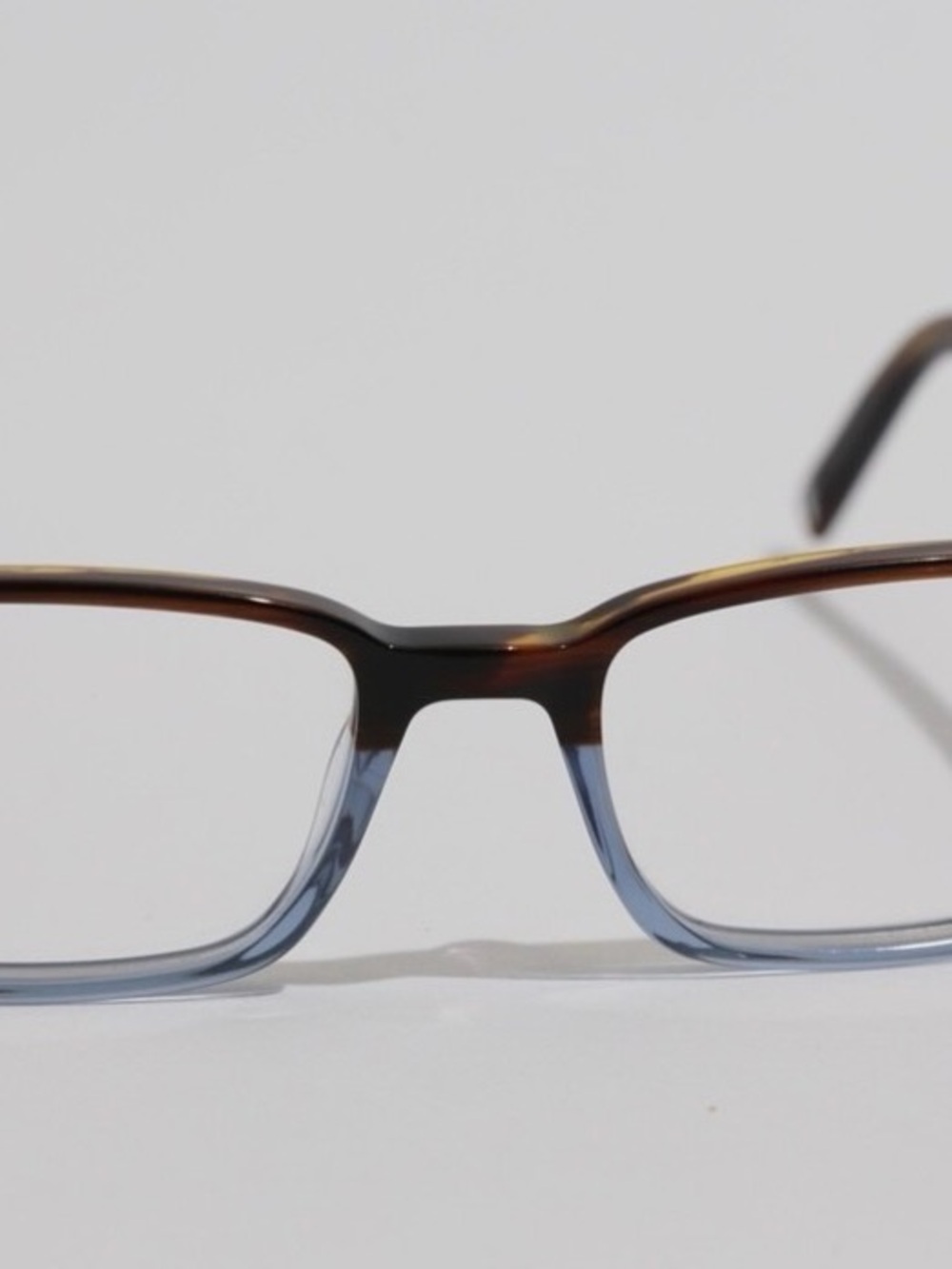 Warby Parker Wilkie 2-Tone Rectangular Eyeglass Frames in  Brown and Light Blue